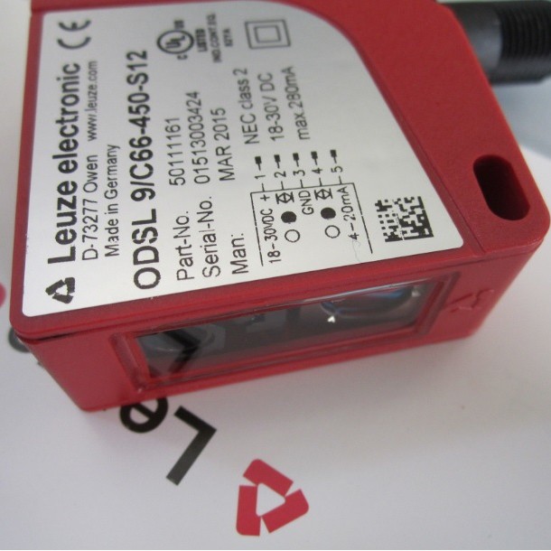 德国Leuze劳易测ODSL 9/C66-450-S12激光位移传感器,量程450mm