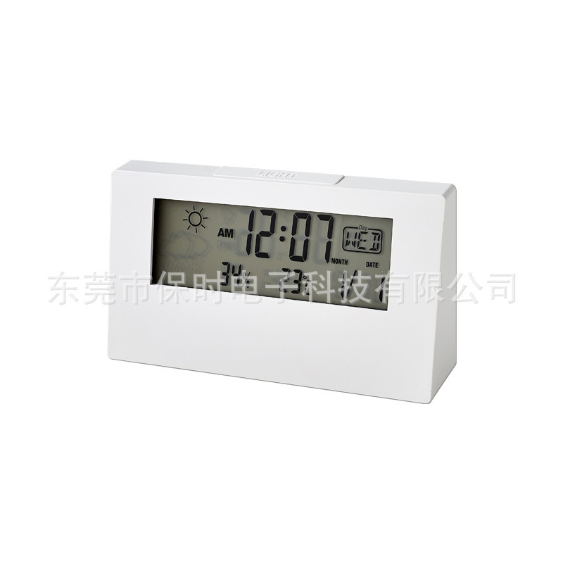 智能闹钟计时器大屏幕高清数字夜光起床神器智能光感天气电子闹钟|undefined