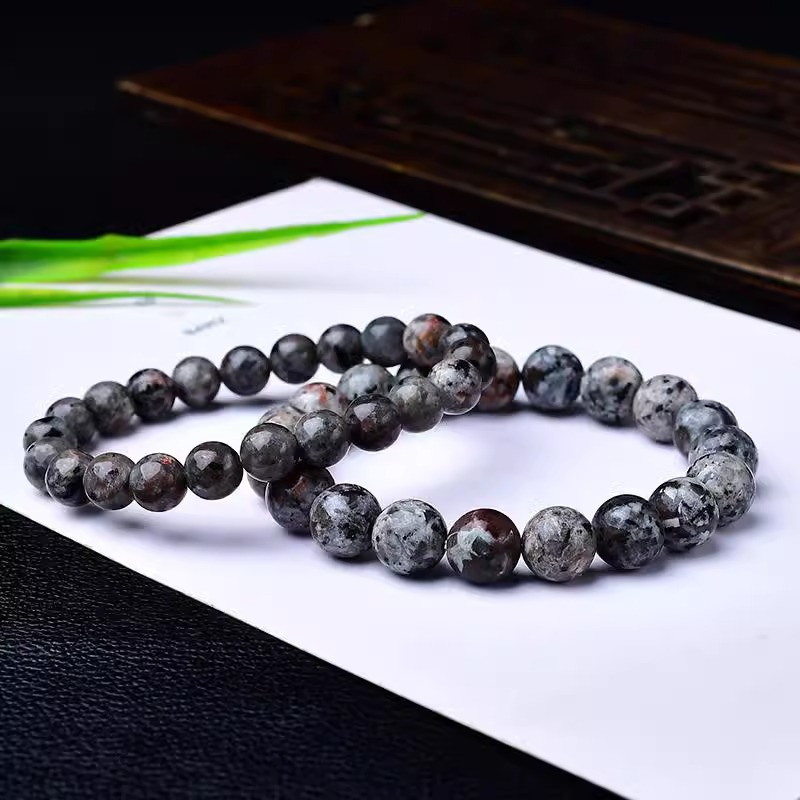 天然荧光矿物火焰石手链 方钠石原石矿物晶体手串水晶饰品配饰