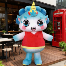 定做独角龙玩偶服来图定制泡沫雕刻恐龙人偶服装玩偶服充气吉祥物