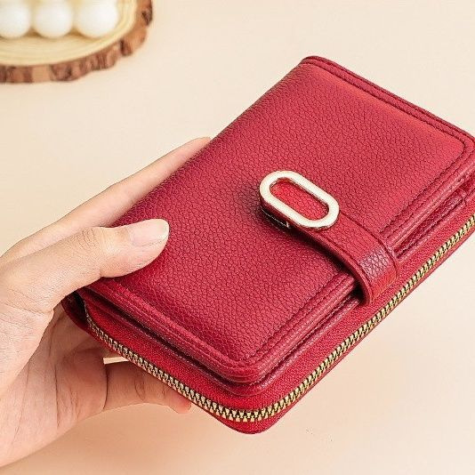 Nuevo clásico retro bolso de cambio simple monedero de color sólido mini bolso de monedas portátil bolso de tarjetas pequeñas