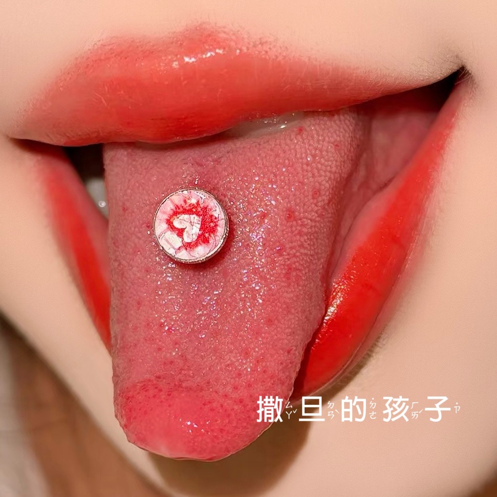 Labret stud lip piercing jewelry styling detail