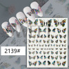 Cross -border laser tita sticker ins, colorful laser big butterfly foreign trade model back glue nail stickers wholesale