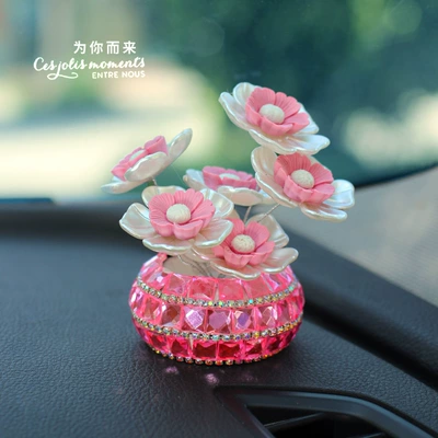 Creative Diamond-Encrusted Small Flower Pots, Perfplant seat - rose-powder-lucky-large