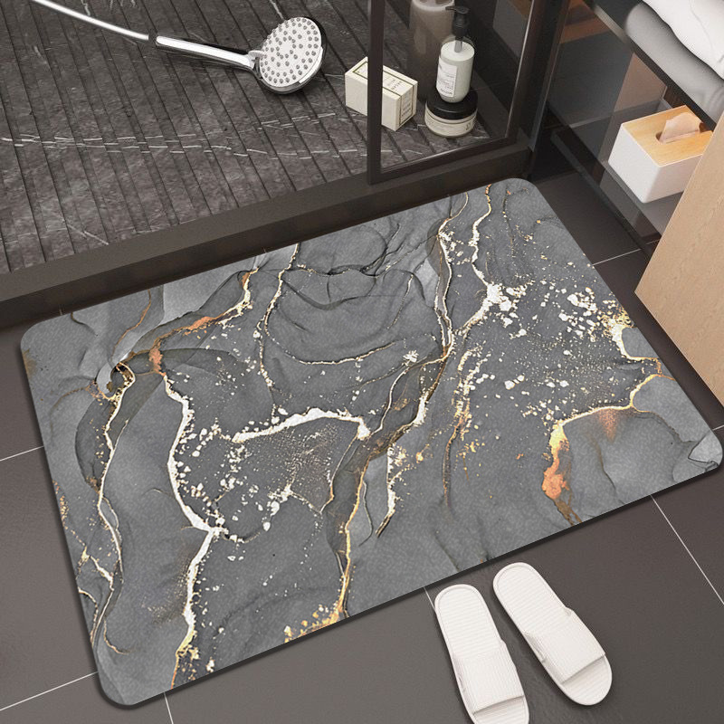 Baño de barro de diatomeas absorción de agua suelo blando de baño de barro de diatomeas puerta de baño anti-deslizante cojín de pies secos rápidos