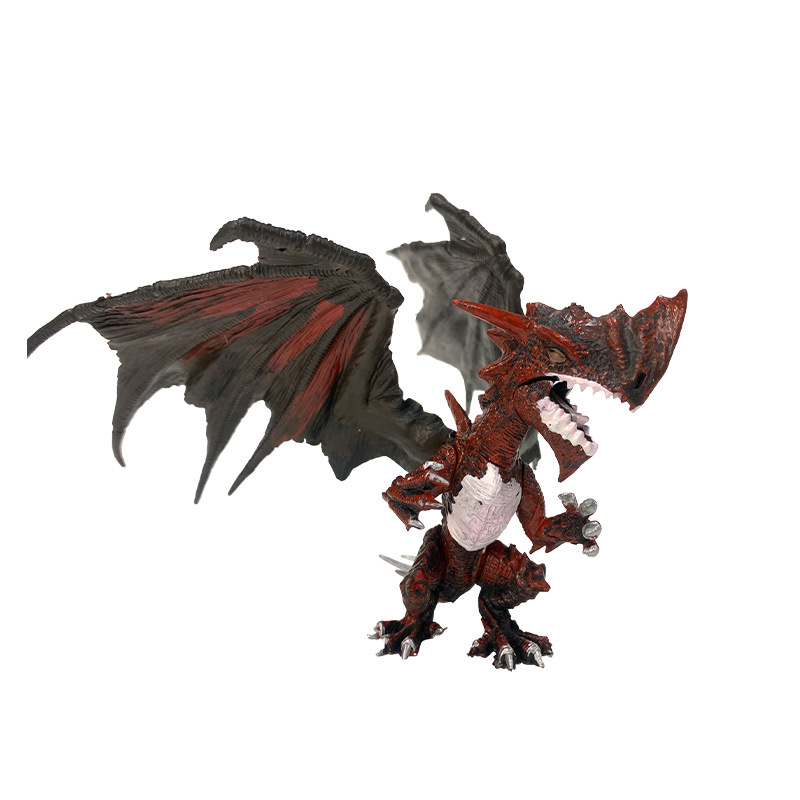 Simulación dragón PVC creativo decoración del tanque de peces decoración interior del coche juguetes para niños al por mayor cuatro colores opcionales dinosaurio