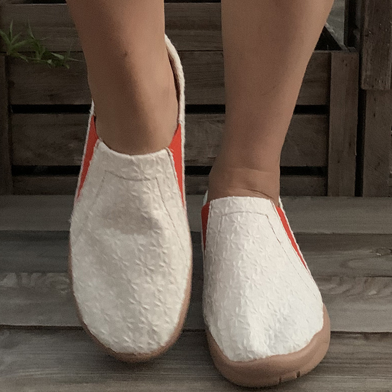 European and American Large Size Women's Canvas Shoes 2025 Spring New Flats Women's Shoes Amazon Independent Station Flats Women's Wholesale