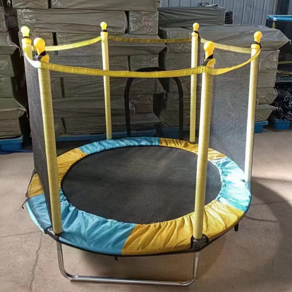 Cama de salto para niños domésticos con red protectora para bebés indoor rebotando cama de salto de tubo de acero grueso anti-flip lateral cama de salto image 4