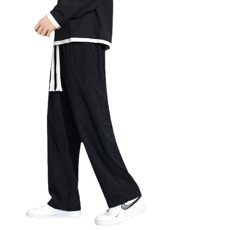 Pantalones casuales de hombre primavera, otoño, invierno, 2025 nuevo tipo de pantalones de moda rectos sueltos, pantalones con lámpara, pantalones deportivos, piernas anchas.