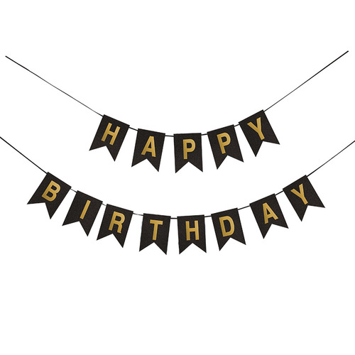 Happy Birthday Banner Gold Foil 8 Colors Gold Foiled Letters Fish Tail Streamers Party Banner Party Decorations