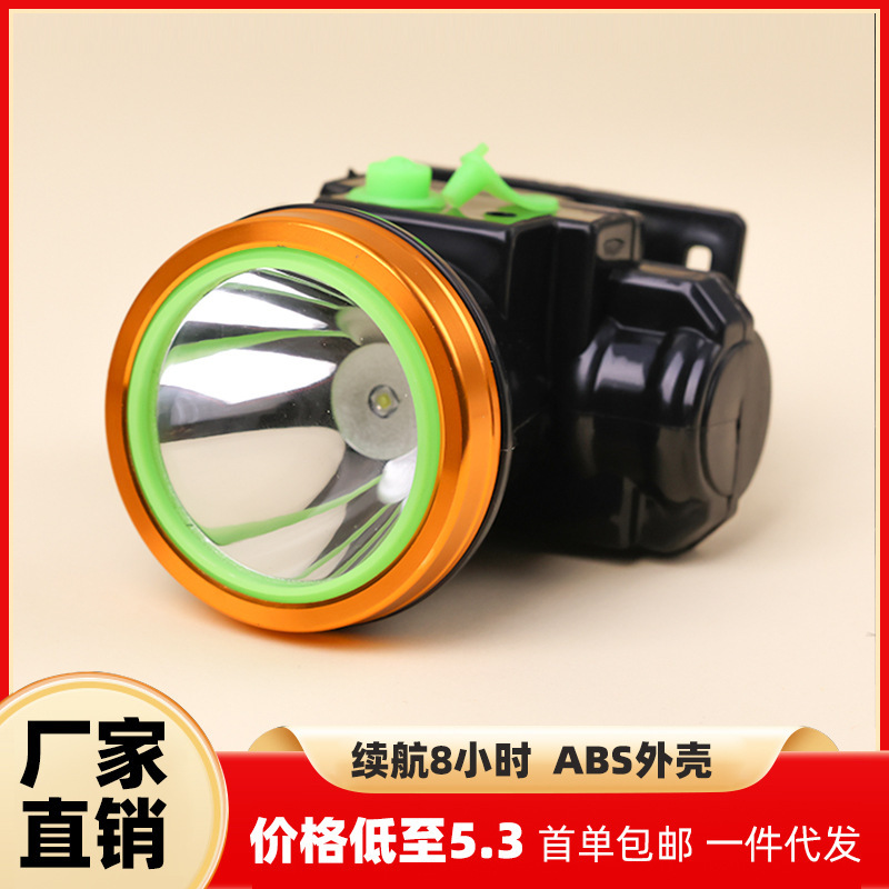 led fishing headlight high power lithium battery outdoor rechargeable small headlight mini head-mounted flashlight miner's lamp