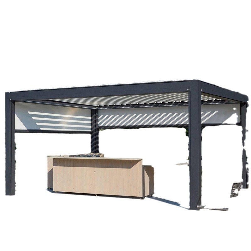 A prueba de lluvia lumbrera Pabellón Ecológico habitación inteligente toldo eléctrico al aire libre selva ocio toldo aleación de aluminio pabellón