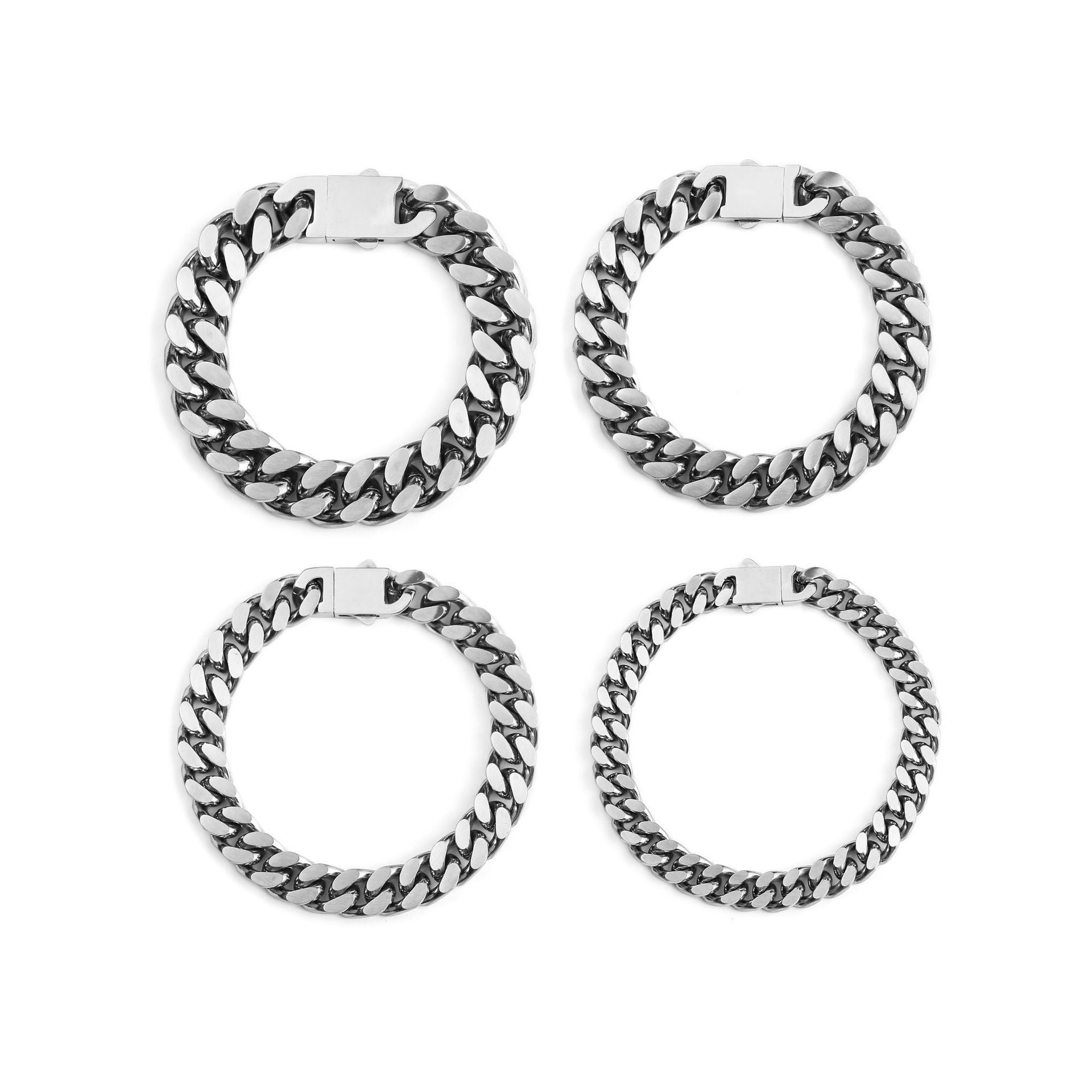 Simple Style Geometric Titanium Steel Polishing Unisex Bracelets 1 Piece