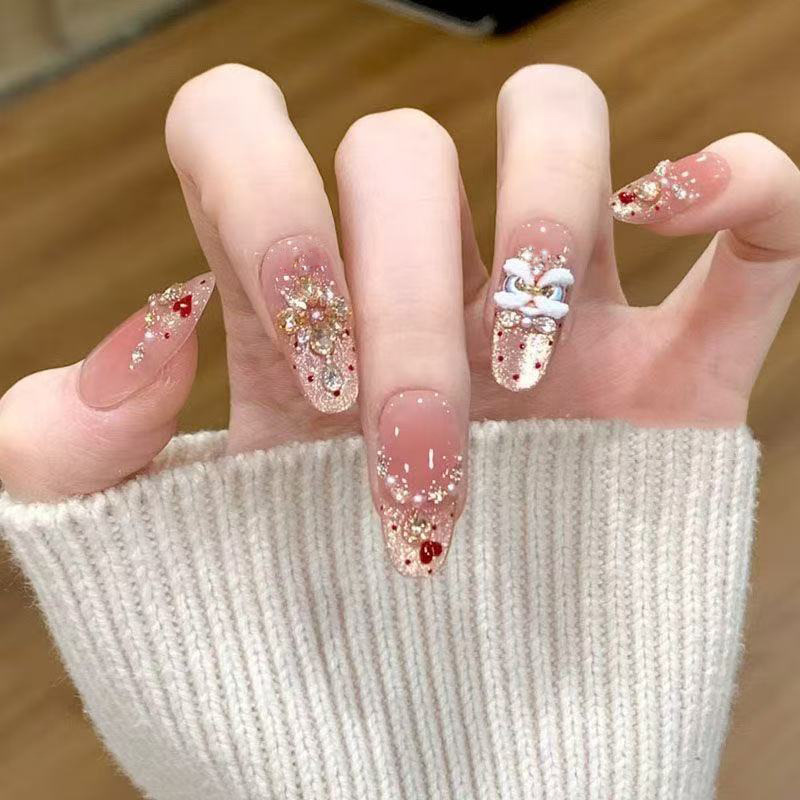 2026 Año Nuevo despierta león manicure manicure ojo de gato manicure manicure