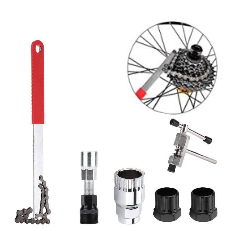 Herramienta de reparación de bicicletas traje montaña bicicleta reparación cadena cortador bicicleta reparación volante eje desmontaje herramienta