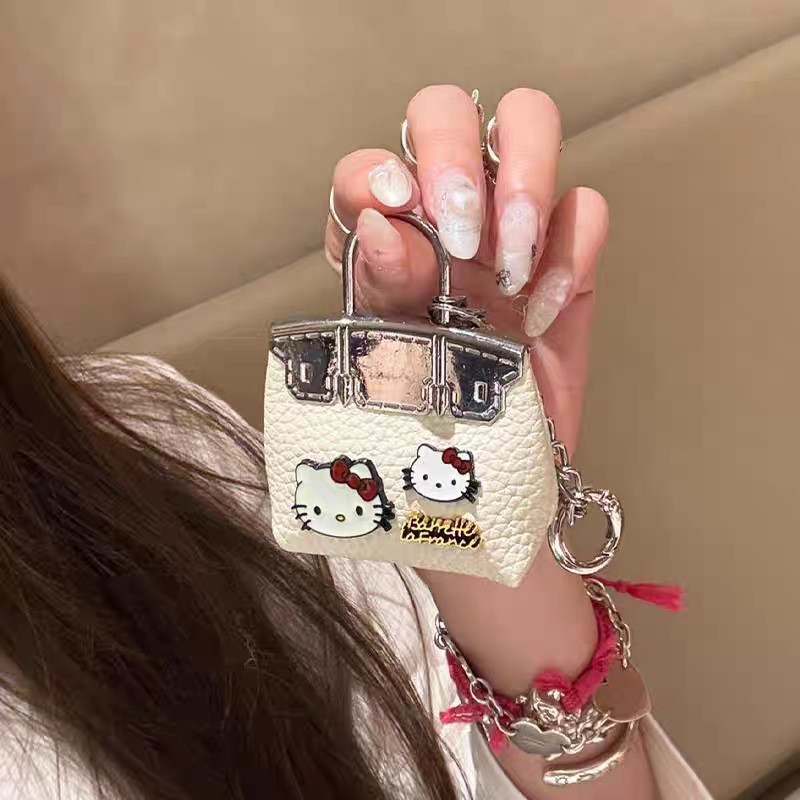 新款高级感卡通kitty猫咪包包挂件精致轻奢少女网红钥匙扣挂饰女|undefined