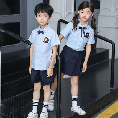 定制夏季短袖团体班服演出表演服批发幼儿园园服礼服中小学校服