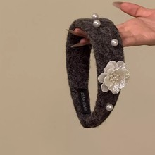 韩国高级感宽边发箍女小香风网红外出高颅顶头箍洗脸压发发卡头饰