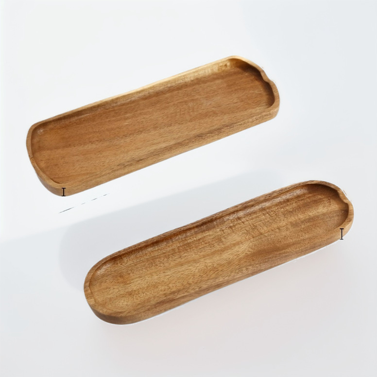 Teak rectangular wooden plate small leaf Acacia fruit plate snack plate wooden tray sushi plate spoon holder Teak rectangular wooden plate small leaf Acacia fruit plate snack plate wooden tray sushi plate spoon holder
