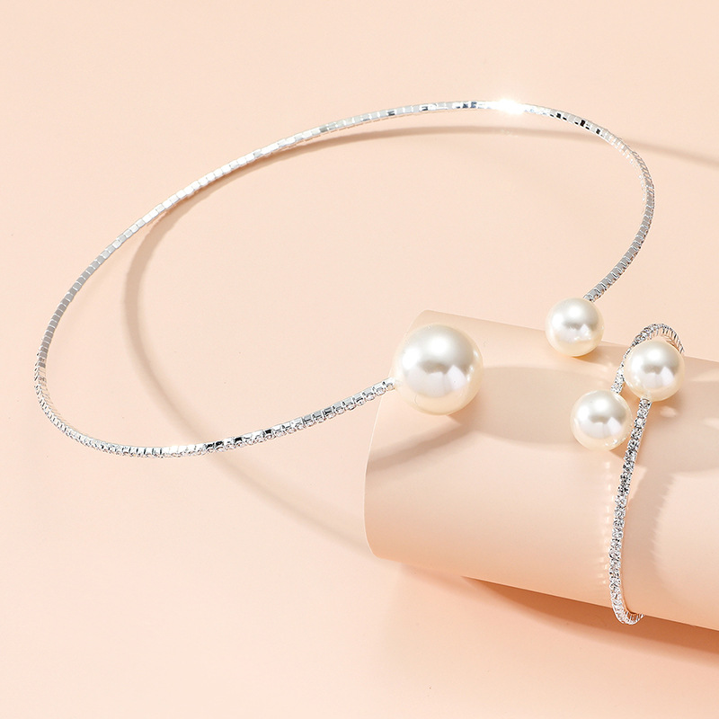 Pearl Collar Bracelet Set - Image 4