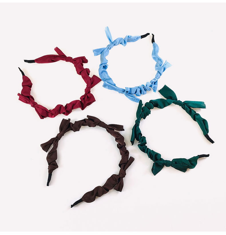 Korean Style Satin Bows Thin Hairband Wholesale Jewelry Nihaojewelry display picture 2