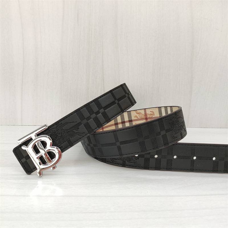 Upper TB black embossed silver buckle