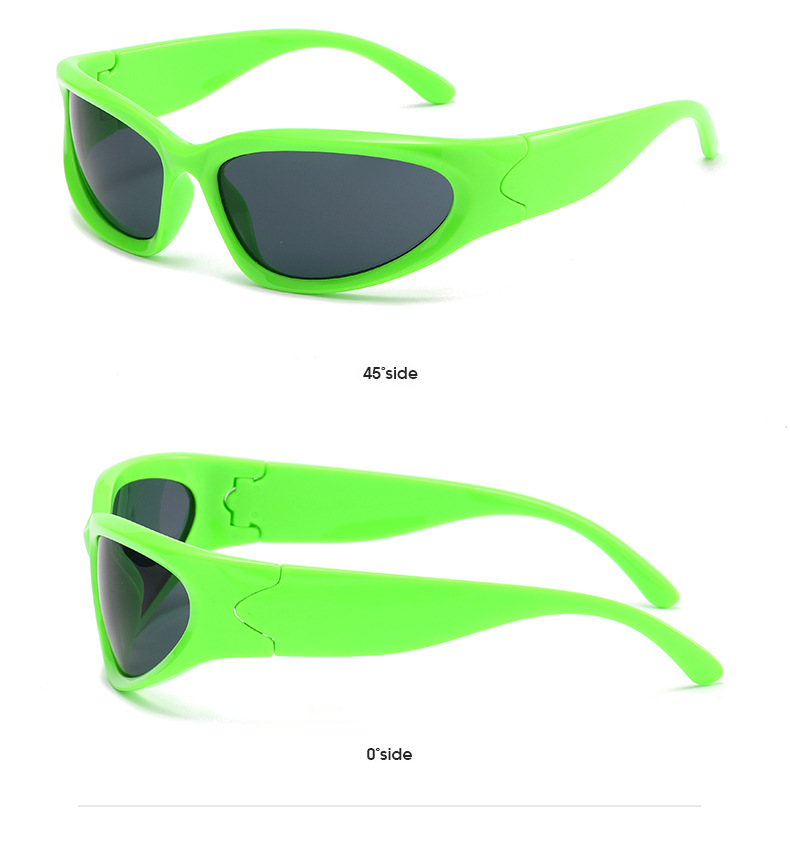 Color Block Pattern Women's Gender Simple Style Color Block PC UV400 Protection Square Full Frame Sports Sunglasses