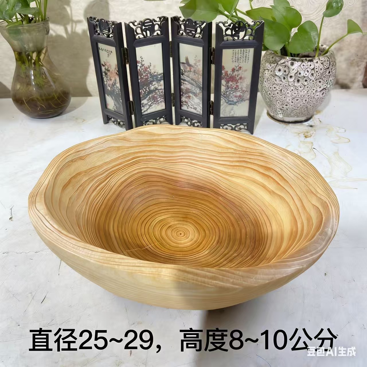 Madera sólida raíz tallada bandeja de fruta tronco bandeja de madera cubiertos de lujo creativo pan bocadillos frutas de lujo retro