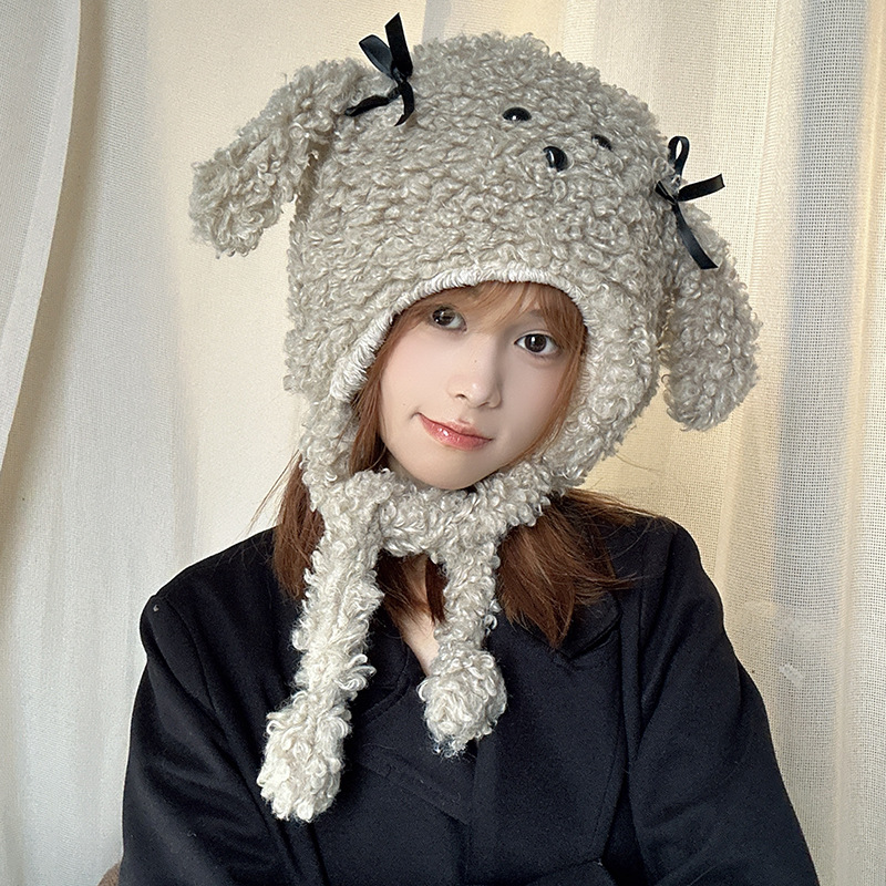 Lazy Holiday~Shop/Teddy Hairy Cartoon Cute Gloves Hat Scarf 3-Piece Set for Autumn and Winter Warmth_voghion.com