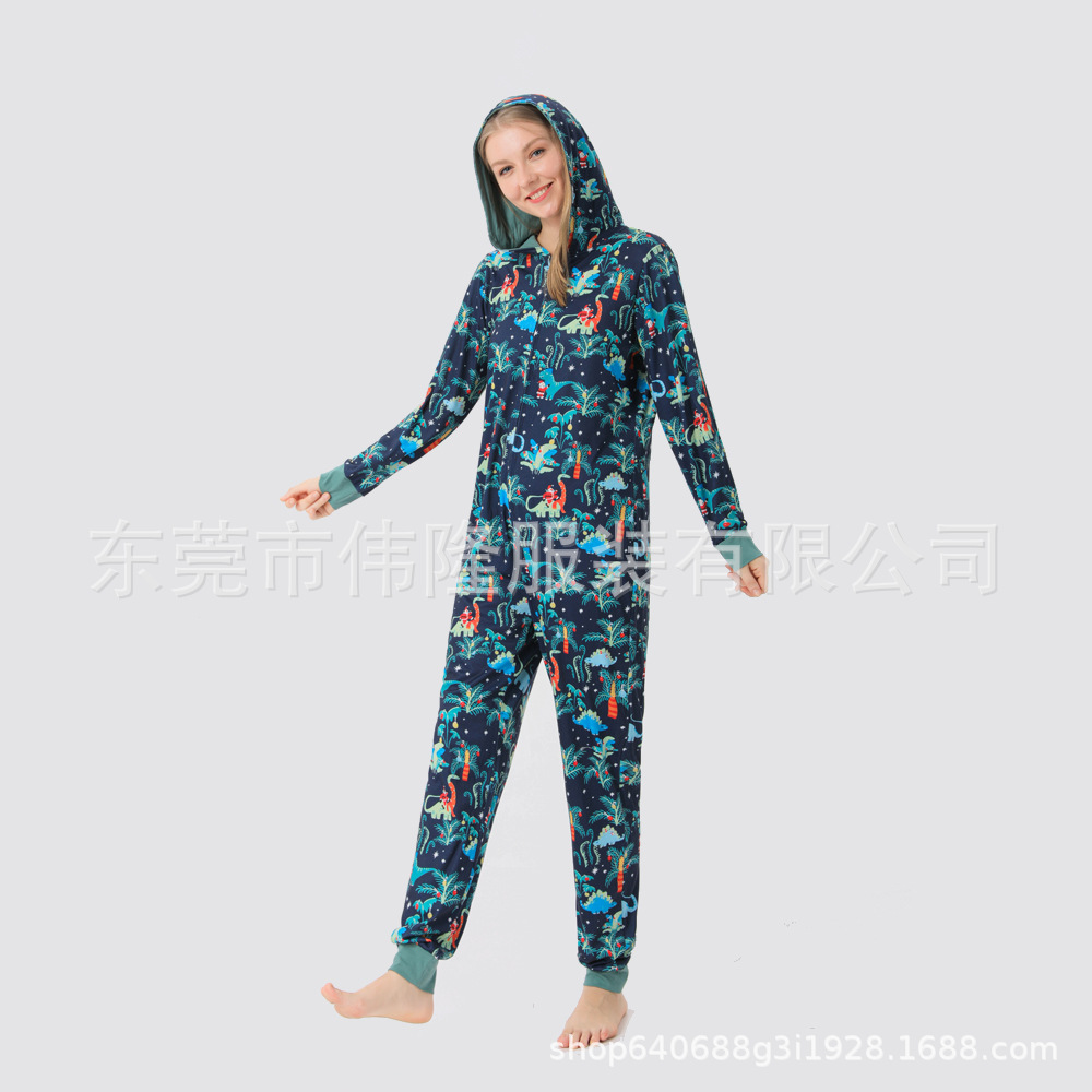 Nueva Navidad familia desgaste transfronterizo impresión familiar europeo y americano pijamas traje bebé niños niñas ropa de mujer ropa de hombre