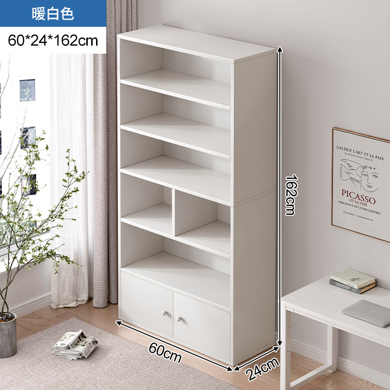 Estante de libros pequeño estante de almacenamiento multicapa de piso armario pequeño armario contra la pared de madera sólida gabinete bajo
