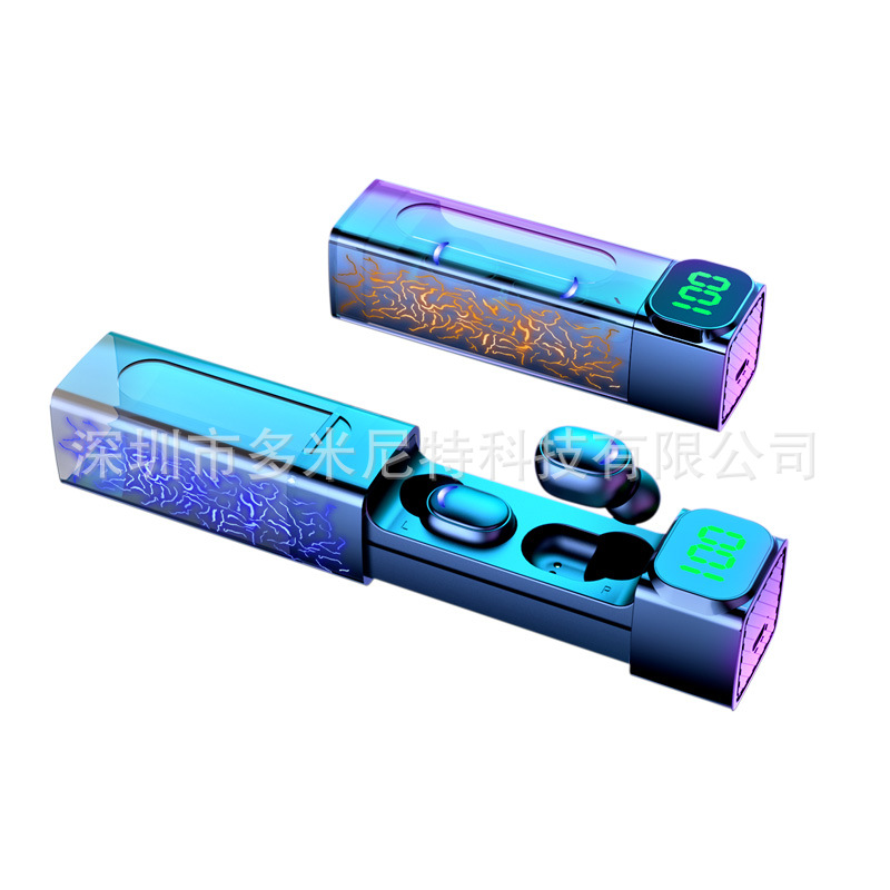 Auriculares Bluetooth E50 reducción de ruido inalámbrico en la oreja auriculares deportivos grieta Luz de respiración TWS auriculares para juegos