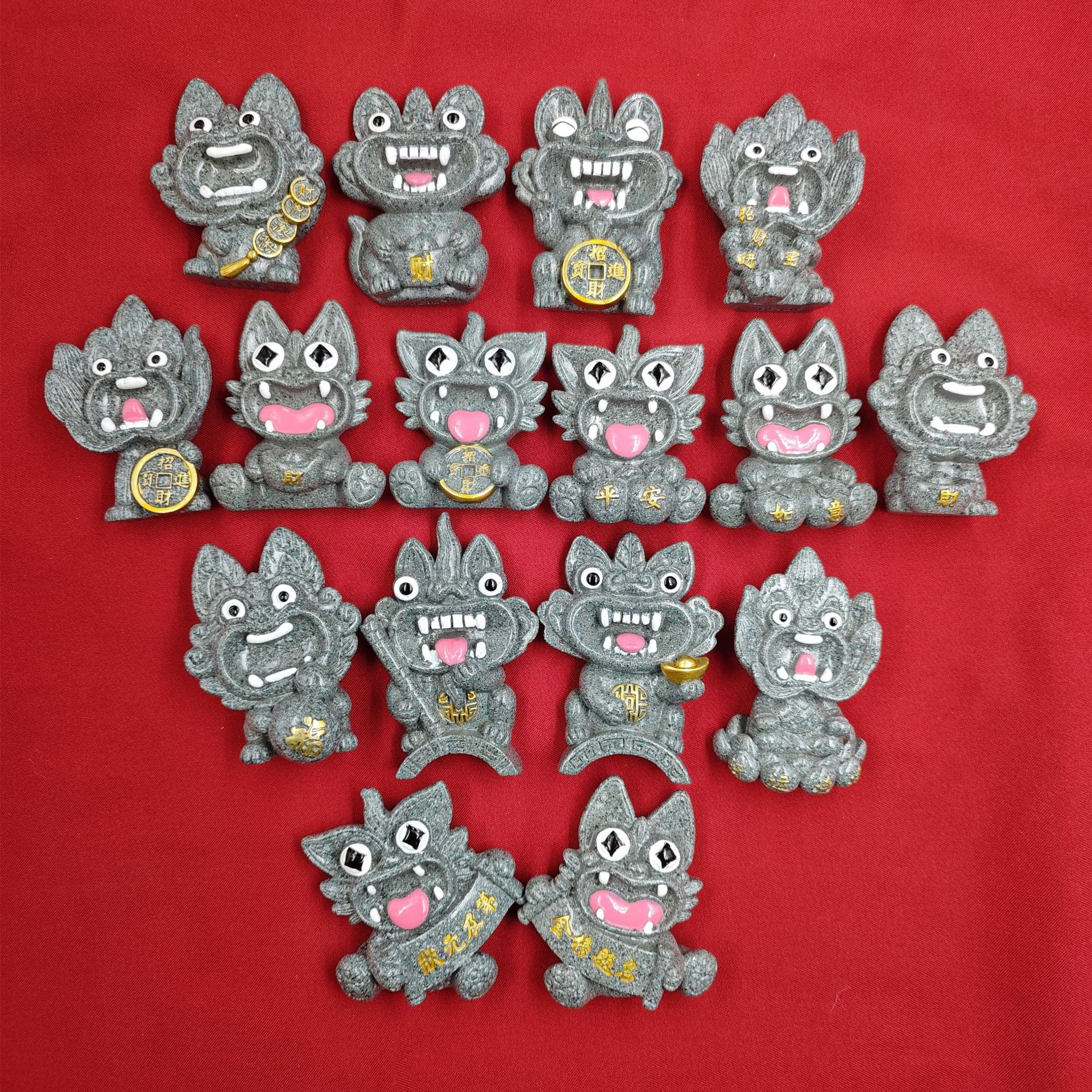 Colorido Yunnan auspicioso gato de azulejos refrigerador pegatinas de turismo conmemorativo PR regalo creativo fábrica de decoración directa