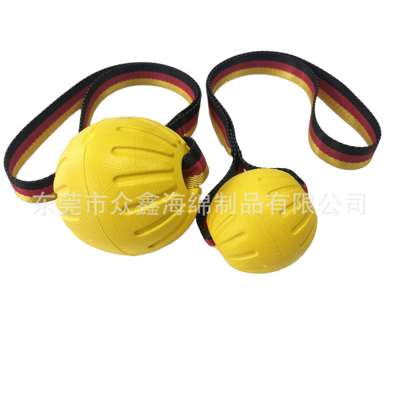 可贴标现货EVA拉环浮水宠物玩具飞盘狗狗耐咬带绳球磨牙金毛玩具|undefined