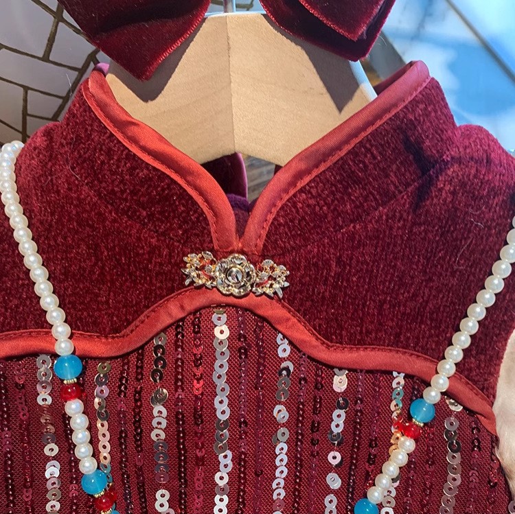 Vestido de Niña con Forro Polar, Vestido de Primer Cumpleaños, Vestido de Princesa, Nuevo Estilo 2025, Vestido Cheongsam para Bebés y Niñas Pequeñas, Moderno