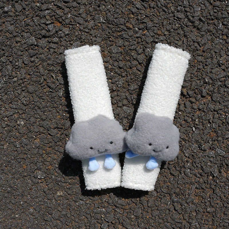 Cute Bear Kidsren's Car Seat Belt Shoulder Pads Stroller Stroller Baby Shoulder Strap Anti-Wear Protective Cover