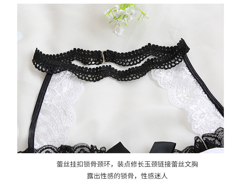 Bunny Girl Lace Open-Crotch One-Piece Costume with Headpiece and Wrist Cuffs — detail image 11