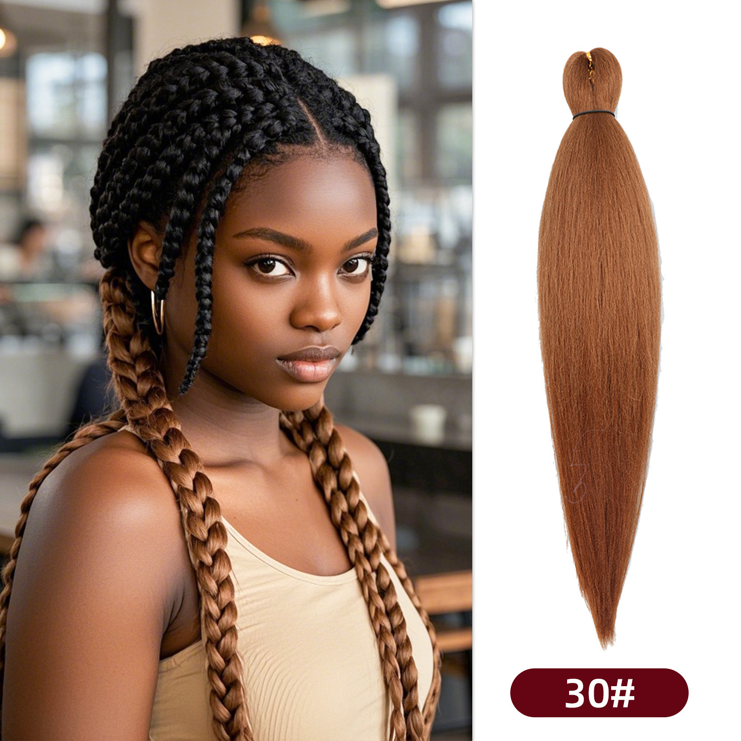 Pelucas de trenzas grandes EZ para actuaciones, populares en línea, trenzas versátiles para mujeres africanas, rastas de fibra sintética de colores al por mayor, muy vendidas en África.