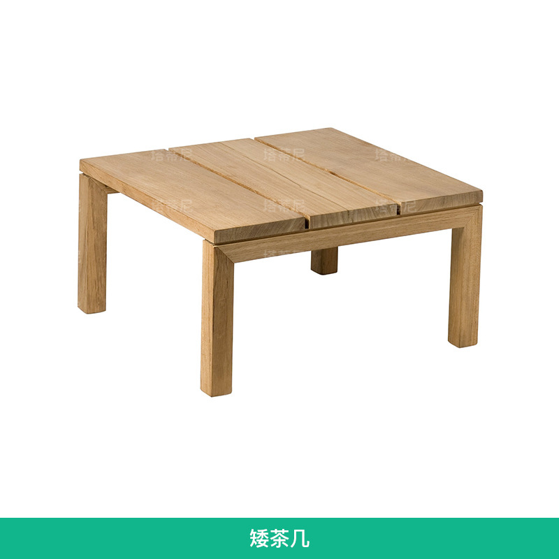 TECA al aire libre tumbado cama de ocio individual reclinable impermeable a prueba de sol piscina reclinable sofá cama de madera maciza muebles de patio image 22