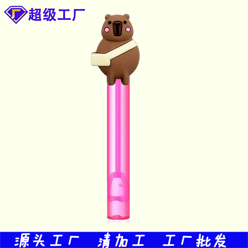 厂家批发热款卡皮巴拉泡泡水贴片配饰件迷你泡泡棒奖励玩具小礼品|undefined