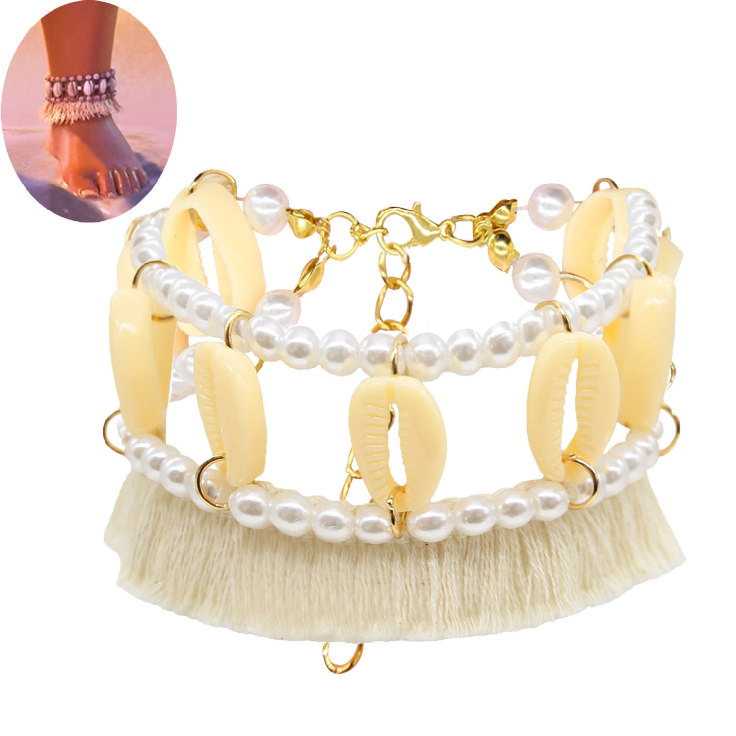 Браслет ST82 с жемчужной ракушкой