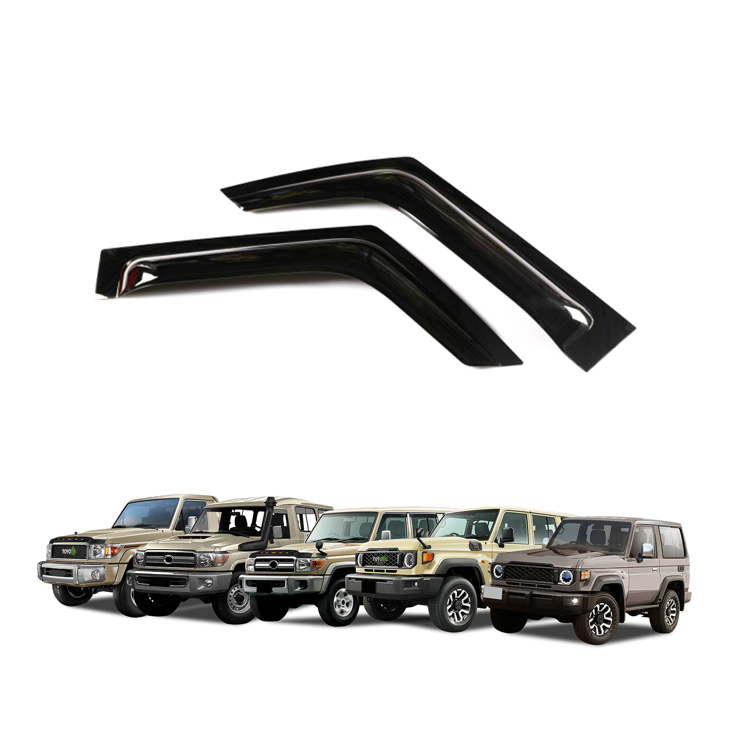 TXR aplicable a Land Cruiser LC79 70 Window Visors Ventana Eyebrow