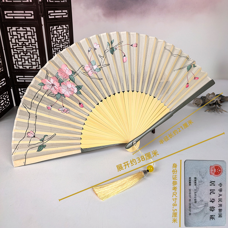 Ventilador antiguo ventilador plegable de verano chino chino cheongsam ventilador plegable de bambú artesanía ventilador pequeño ventilador de baile ventilador image 22