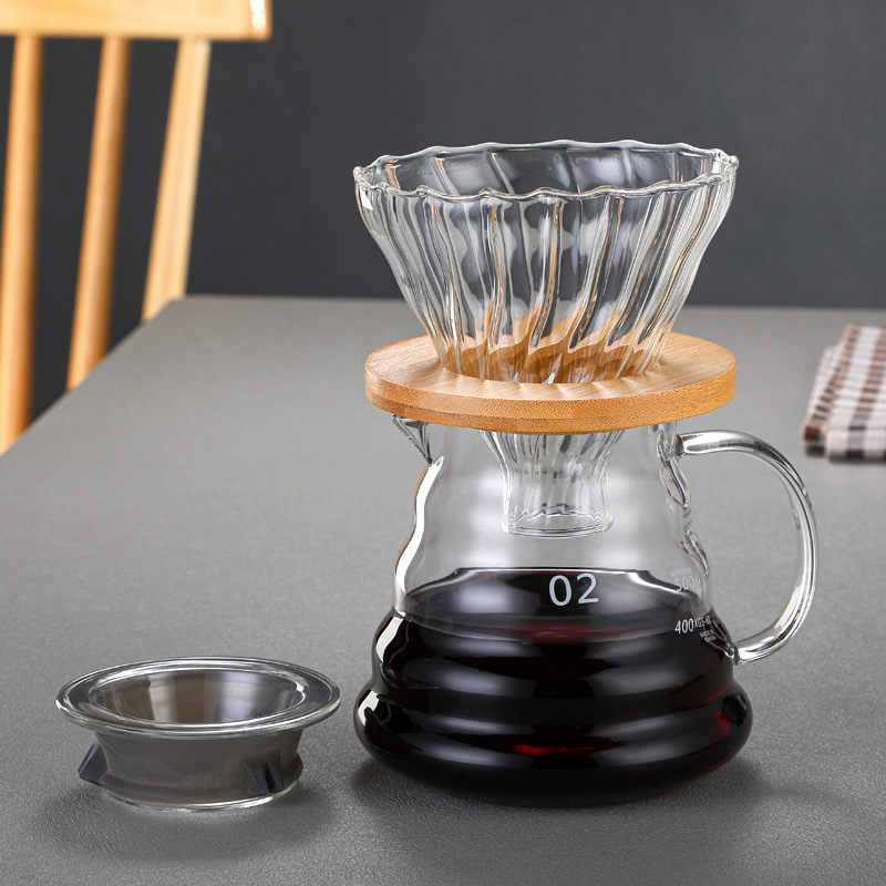 Glass hand coffee pot cloud pot filter cup filter sharing pot home coffee pot can print logo