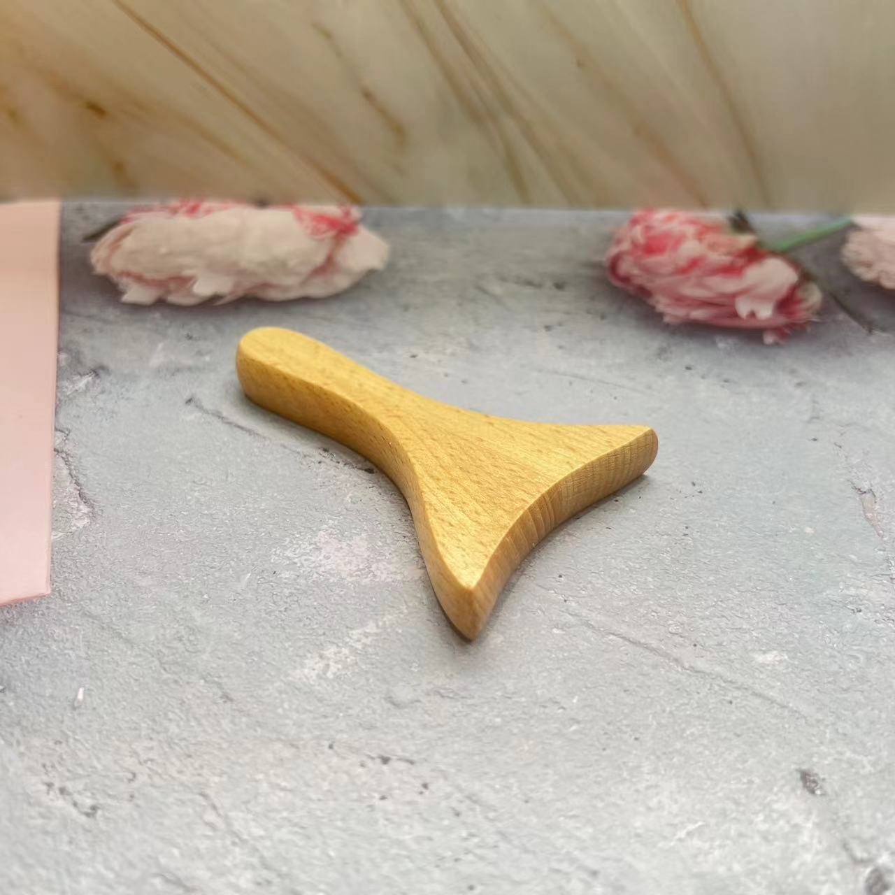 Amazon-Buchholz kleines Massageset Lotus, handgefertigte Massagezubehöre aus Lotusholz, massives Lotusholz, handgeschnitztes Set