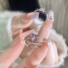 Small design advanced ring, high-quality style, on index finger