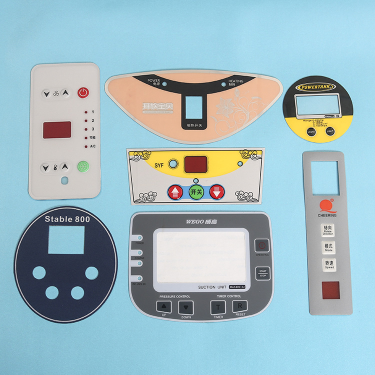 防静电触摸面板加硬防刮PVC薄膜面板 磨砂PC控制开关薄膜面贴滴胶