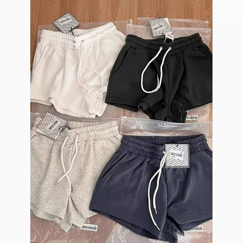 2026 New Product 4-Color Heavyweight American-Style High-Waisted Loose Casual Solid Color Sports Shorts Hot Girl Hot Pants Basic Sweatpants 2026 New Product 4-Color Heavyweight American-Style High-Waisted Loose Casual Solid Color Sports Shorts Hot Girl Hot Pants Basic Sweatpants