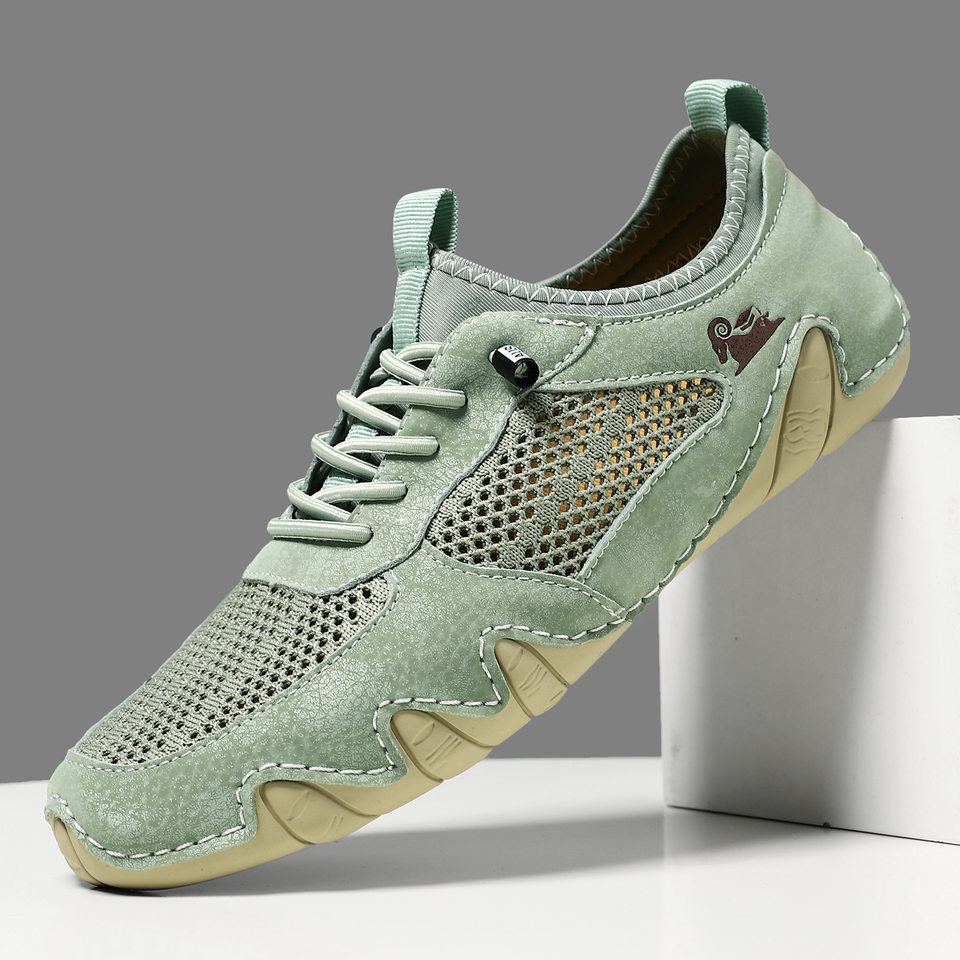 Giày thể thao unisex cỡ lớn thoáng khí lưới mùa hè, đế bằng — Z8808 kaki, Z8808 màu hồng, Z8808 màu nâu, Z8808 màu xám