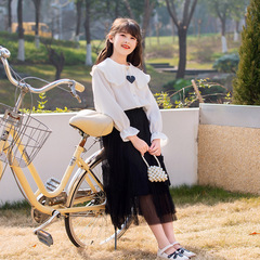 Ladyspring 2024 New Fashion Cute Baby Collar Childrens Shirt Medium Childrens Long Sleeve Top